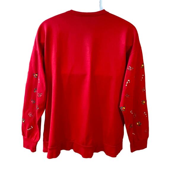 VINTAGE 80s Nutcracker Teddy Bear Holiday Party Ugly Christmas Sweatshirt Large - Picture 4 of 5